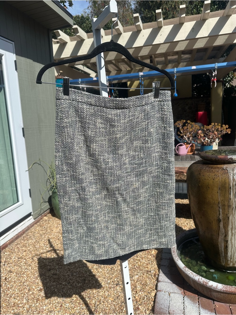 Tory Burch Gray Tweed Pencil Skirt